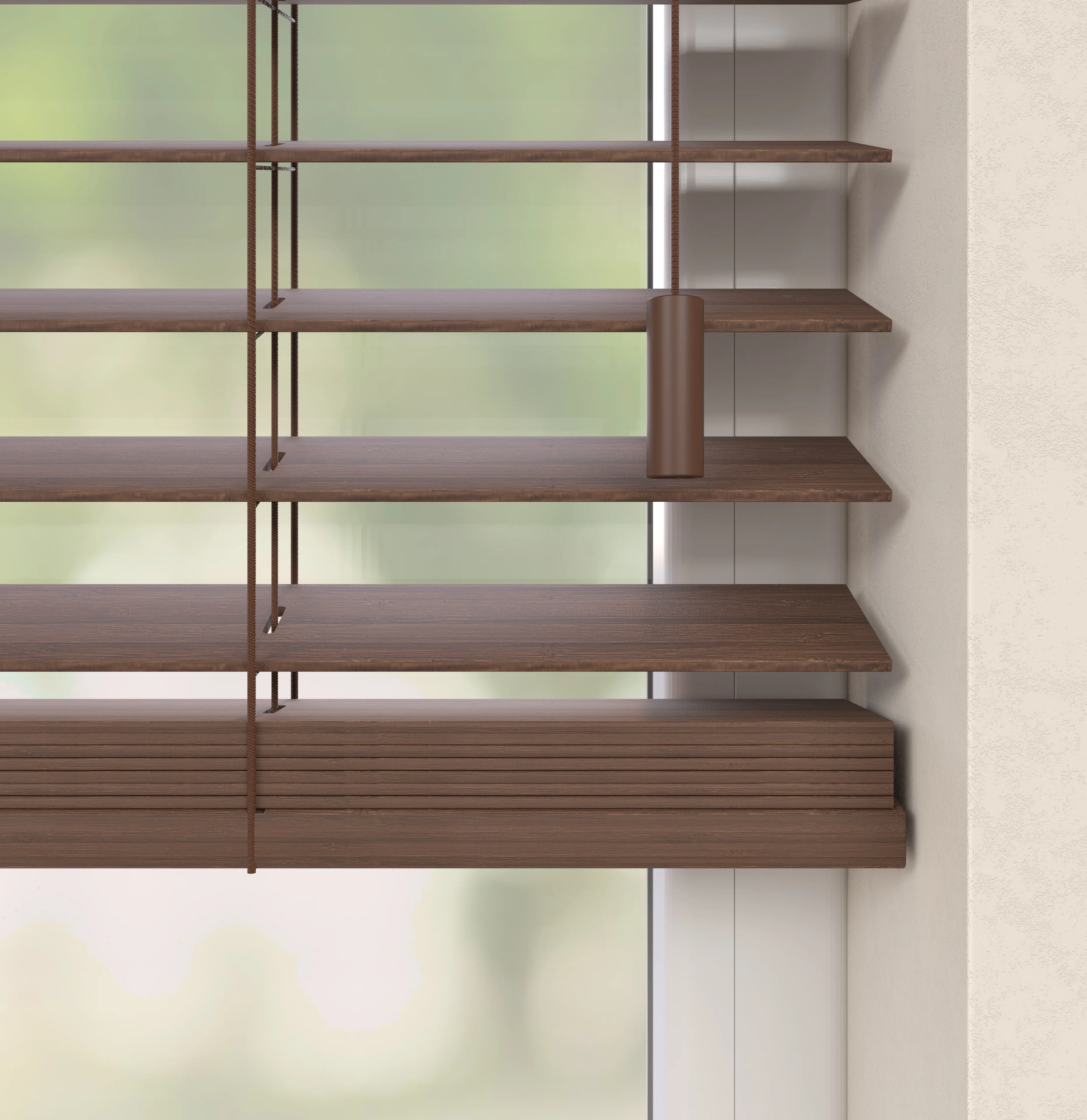 Bamboe Jaloezieën - Naturel Wengé - Image 5