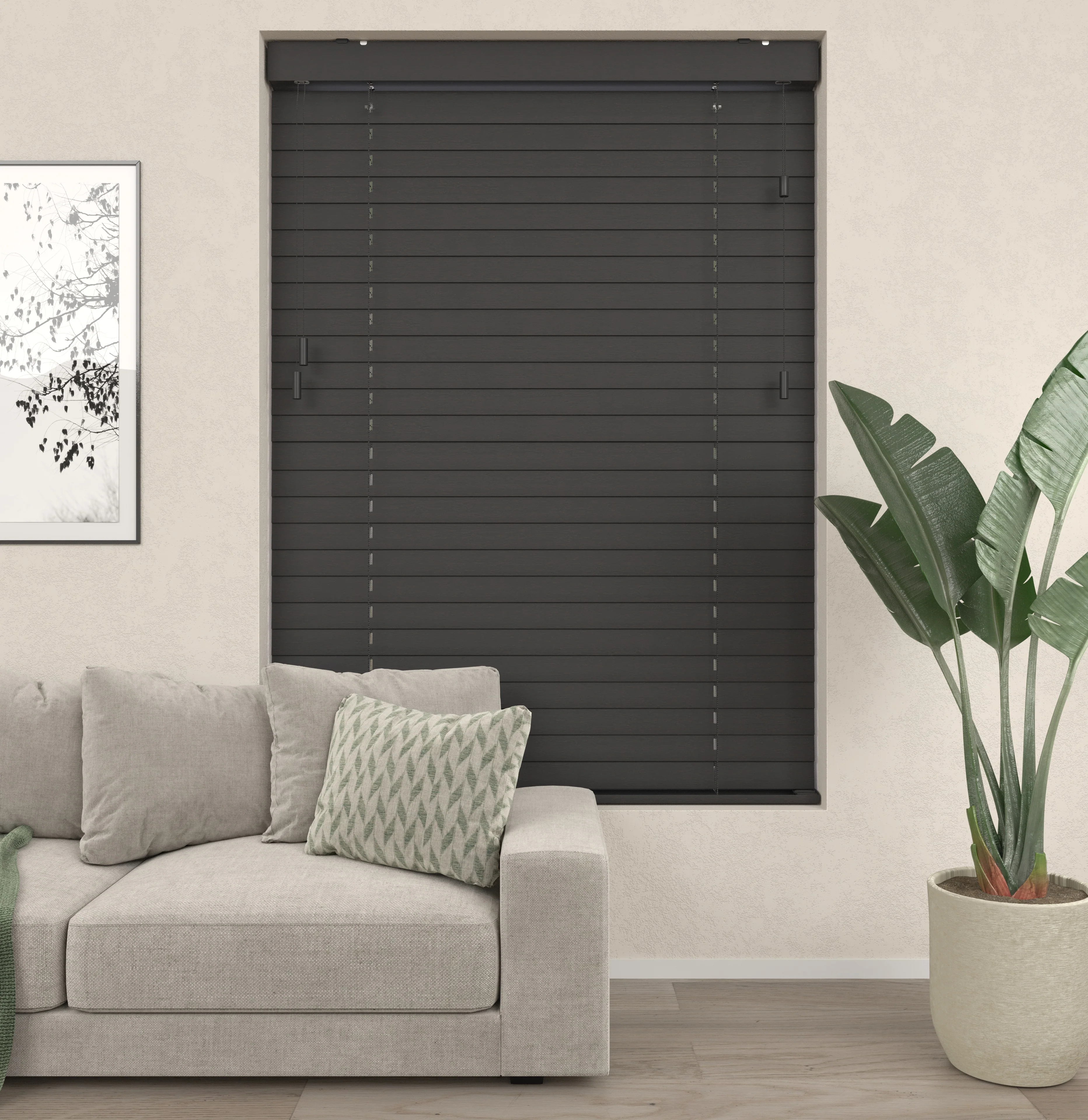 Bamboe Jaloezieën - Naturel Zwart bruin - Image 4