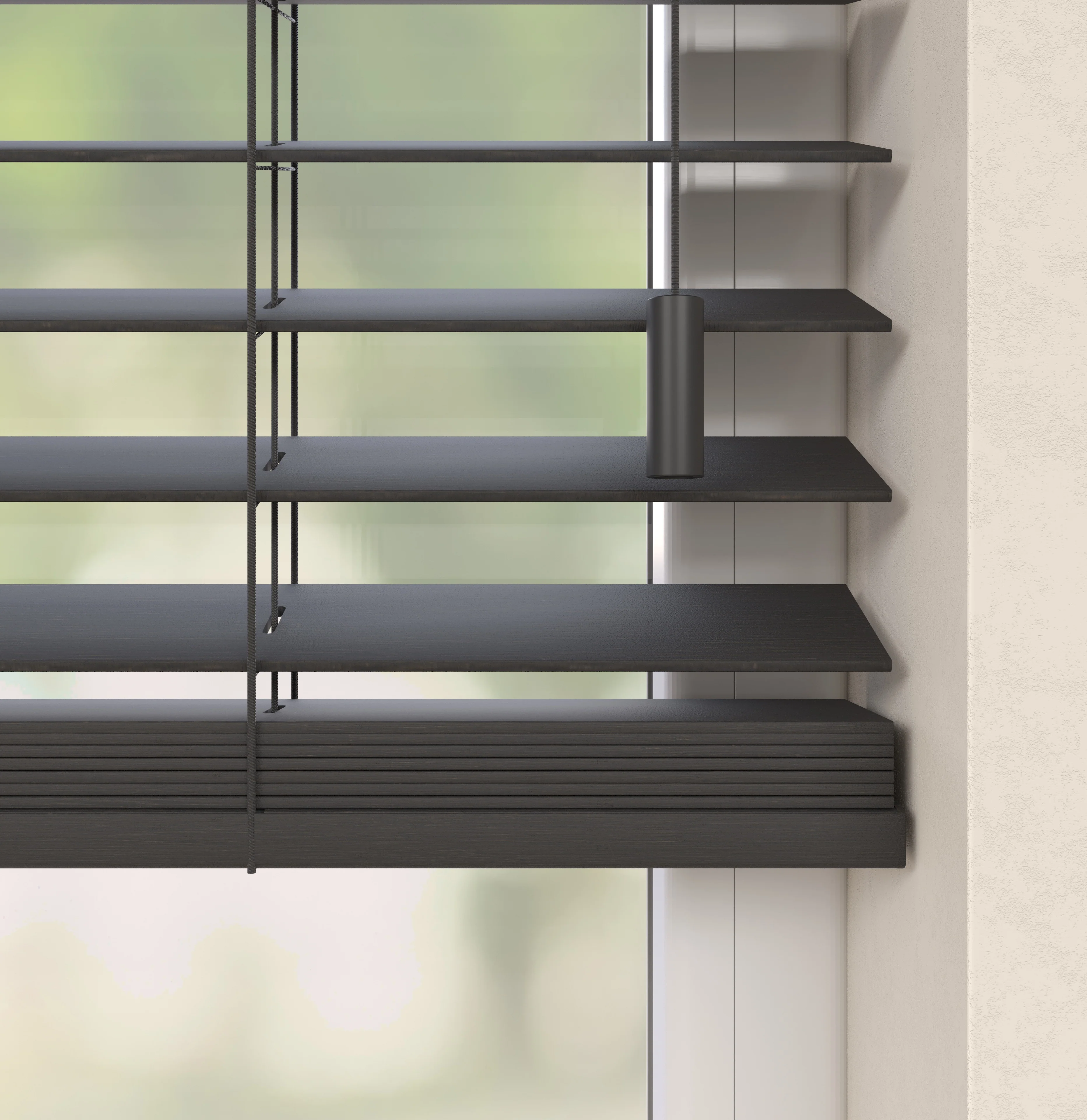 Bamboe Jaloezieën - Naturel Zwart bruin - Image 5