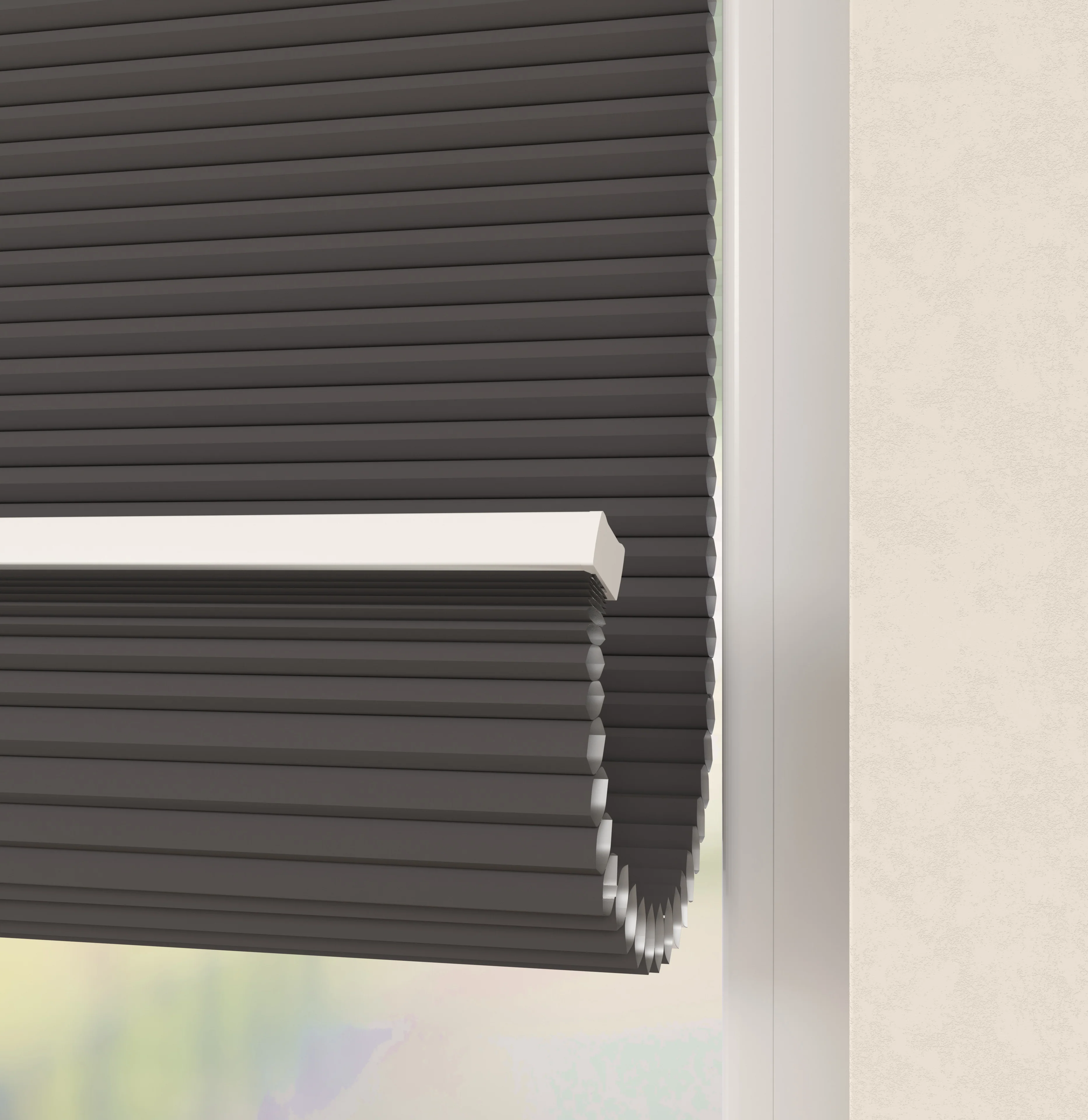 Elektrische Plissé gordijnen Monaco Antraciet Verduister 12 - Image 4