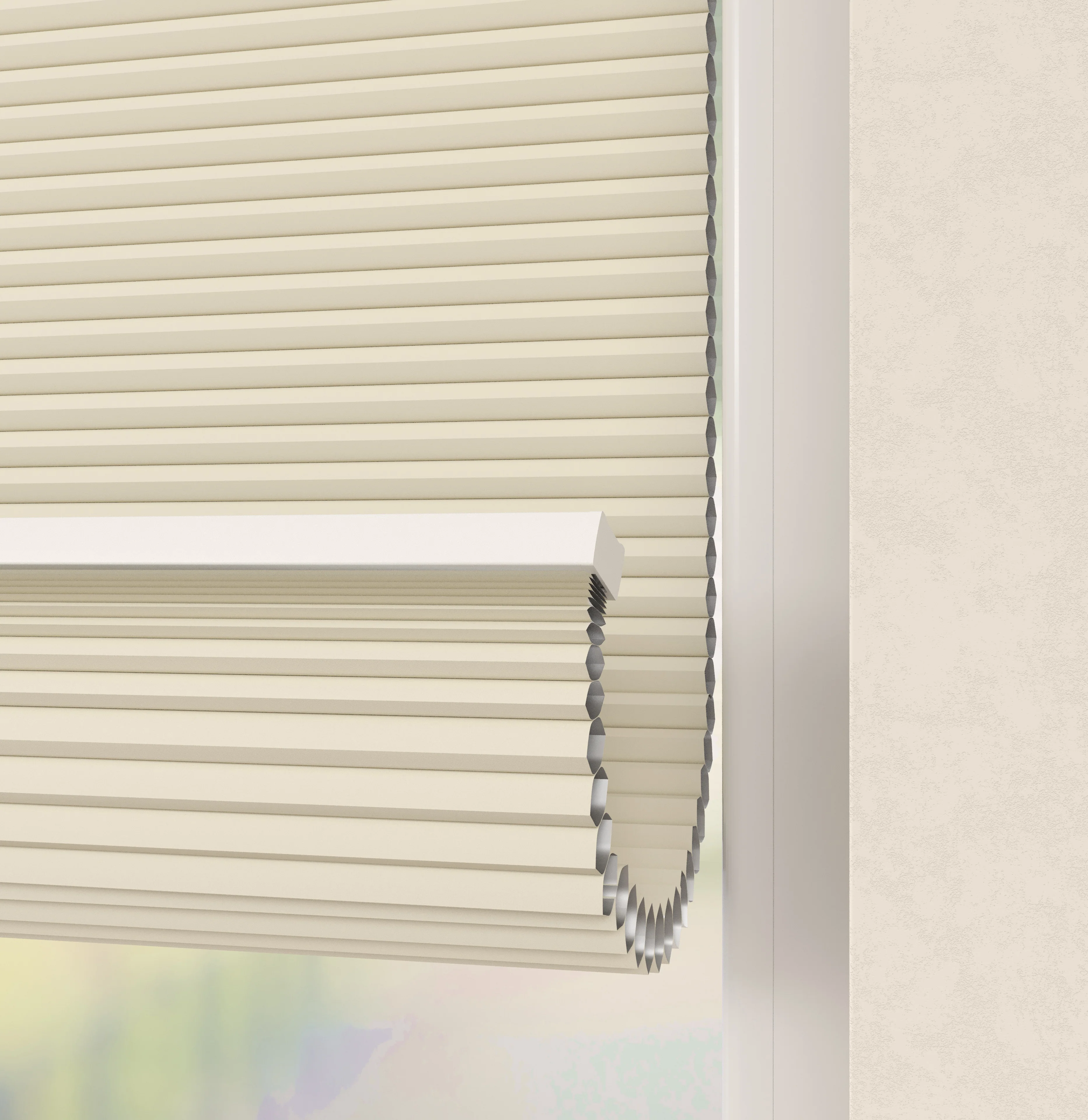 Elektrische Plissé gordijnen Monaco Ecru Verduister 02 - Image 4