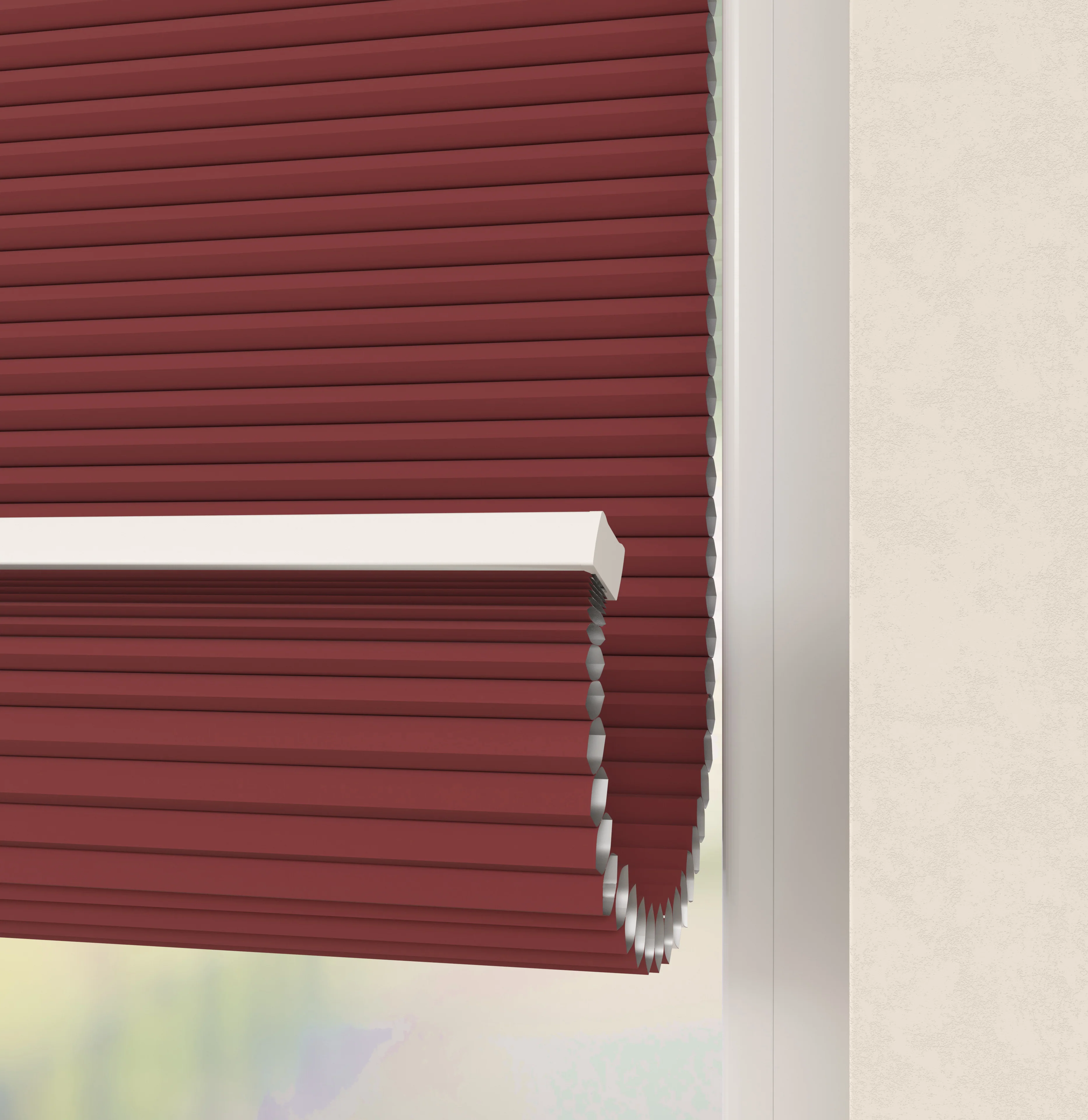 Elektrische Plissé gordijnen Monaco Rood Verduister 06 - Image 4