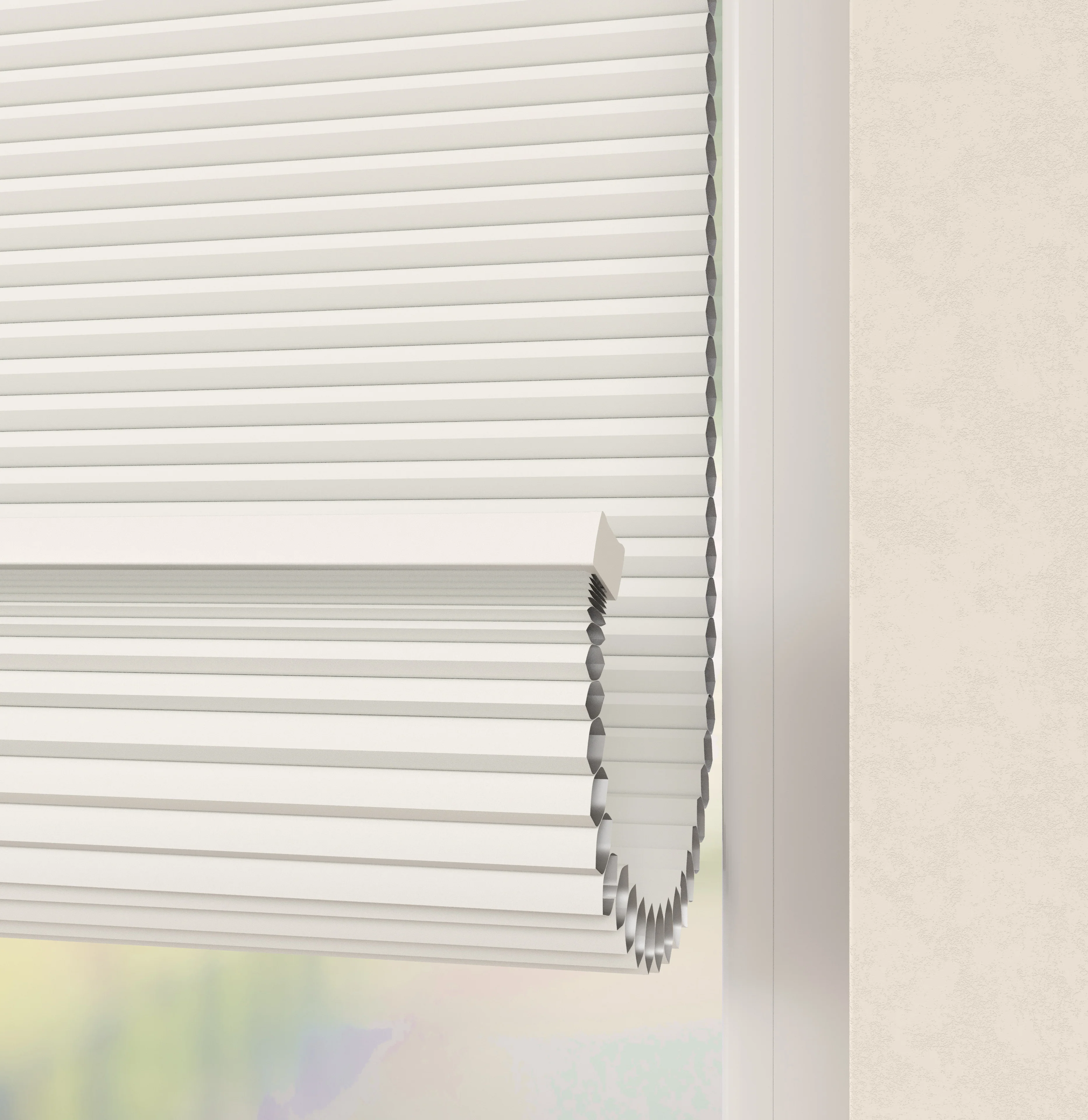 Elektrische Plissé gordijnen Monaco Wit Verduister 01 - Image 4