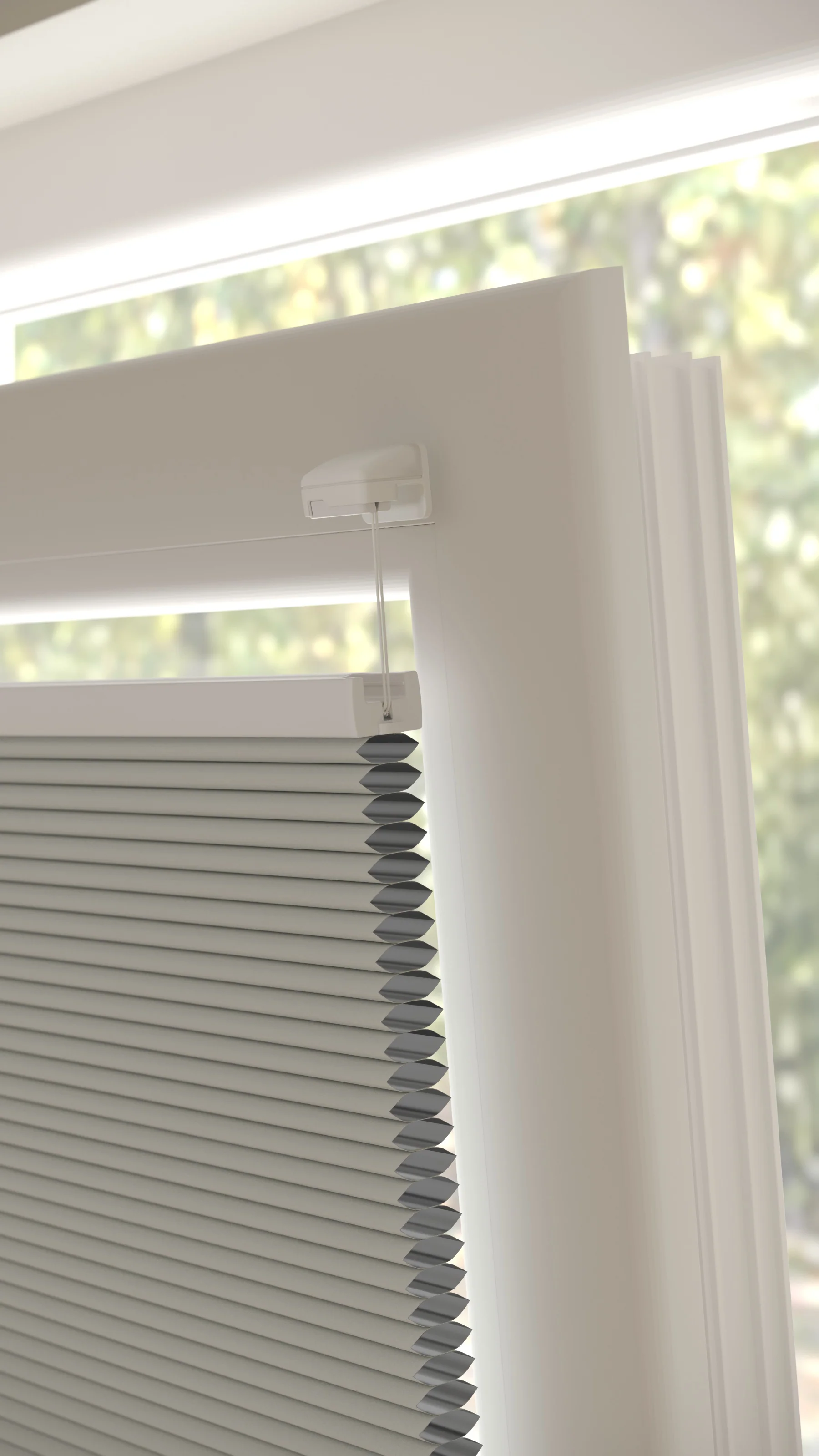 Plissé gordijnen Monaco Lichtgrijs Verduister 10 - Draai/kiep - Image 3