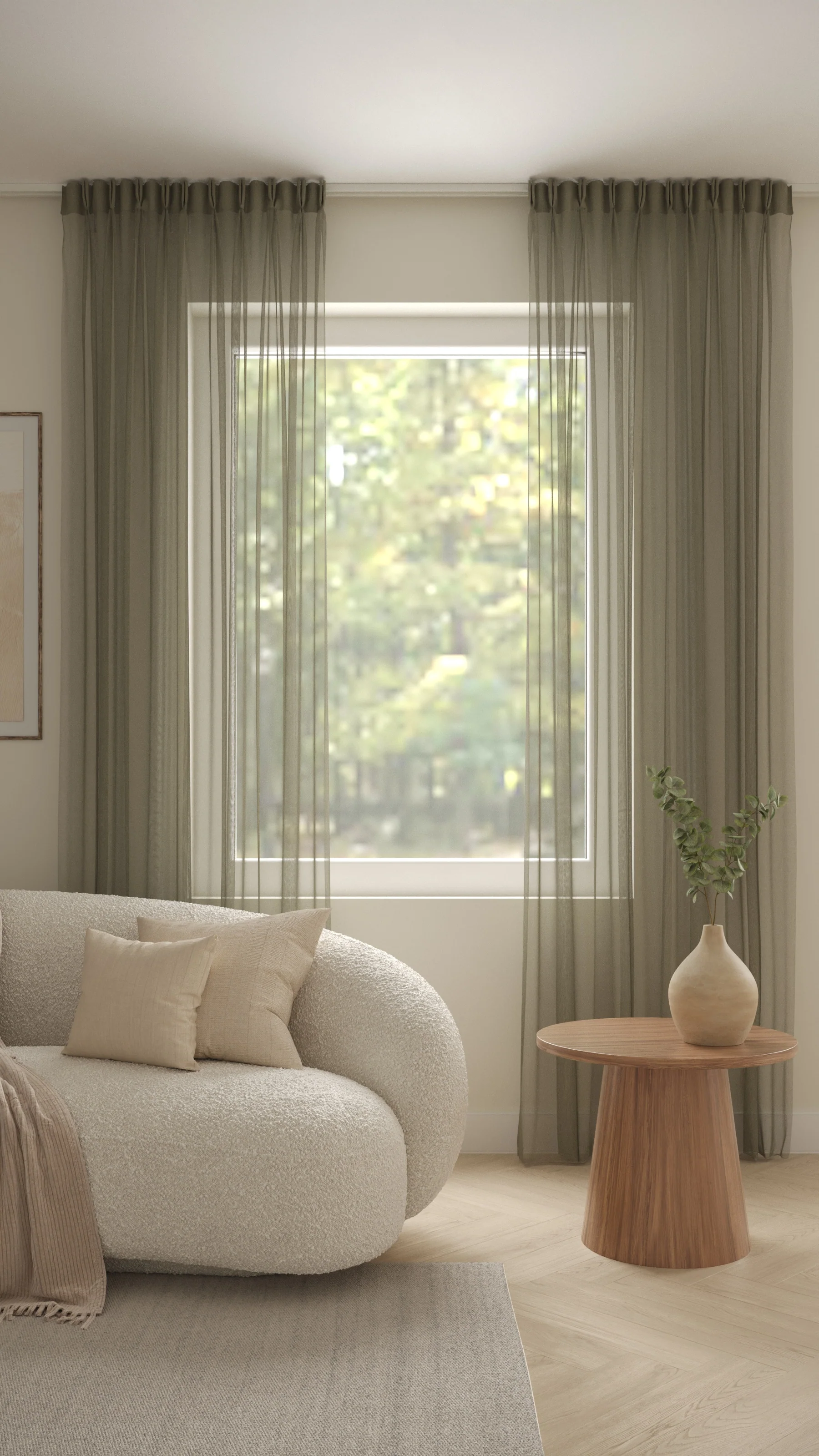 Franse Voile Donkerzand - Image 4